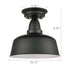 Farmhouse Matte Black Ceiling Light Fixture Rustic Barn Flush Mount